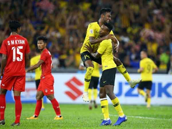tuyển Malaysia ăn mừng chiến thắng trước tuyển Myanmar ngày 21/12